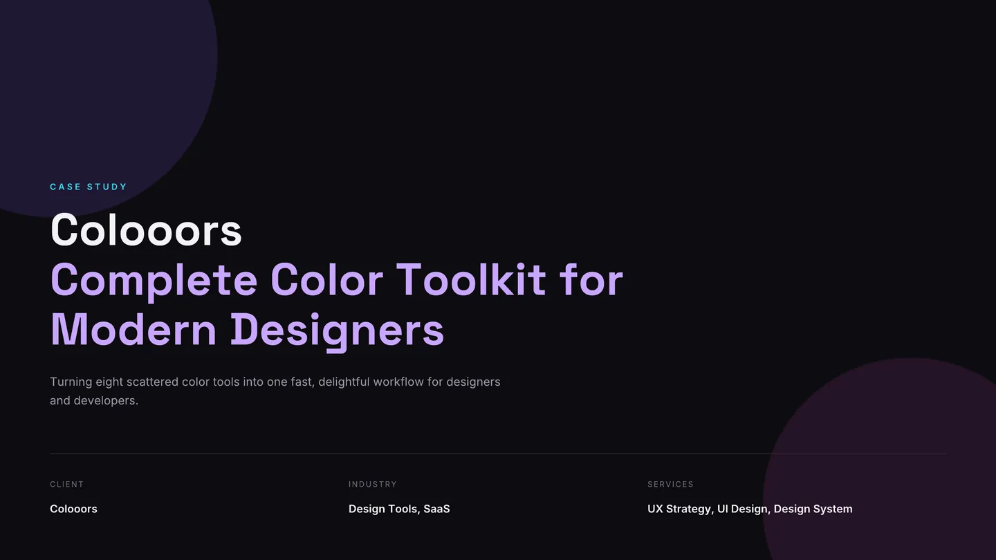 Colooors — Color palette tools for designers and developers